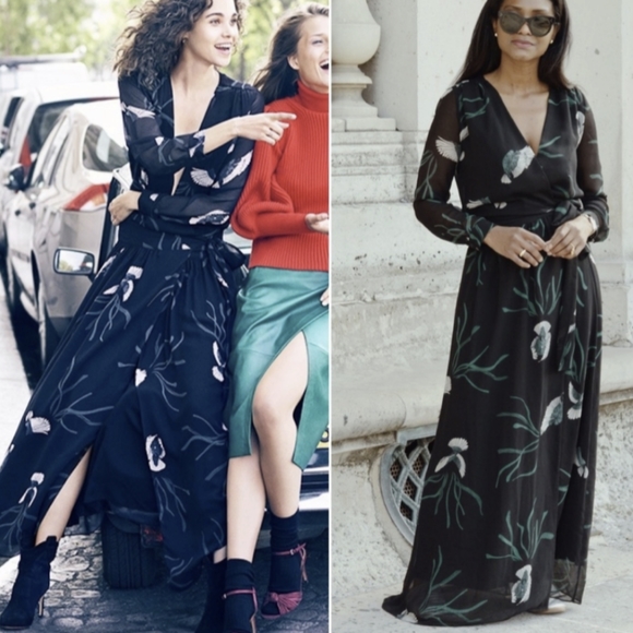 Ba&sh Reda Kimono Robe Maxi Dress XS - Picture 9 of 13